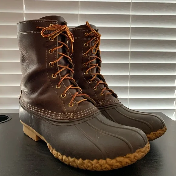 L.L.BEAN Mens Rubber and Leather Insulated Boots - Size 10M (For a size 11 Foot) LL BEAN Snow Insulated Boots 284892 Sherpa Lining Mens Size  main image 4